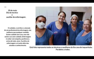 20 de Maio, dia do técnico e auxiliar em enfermagem